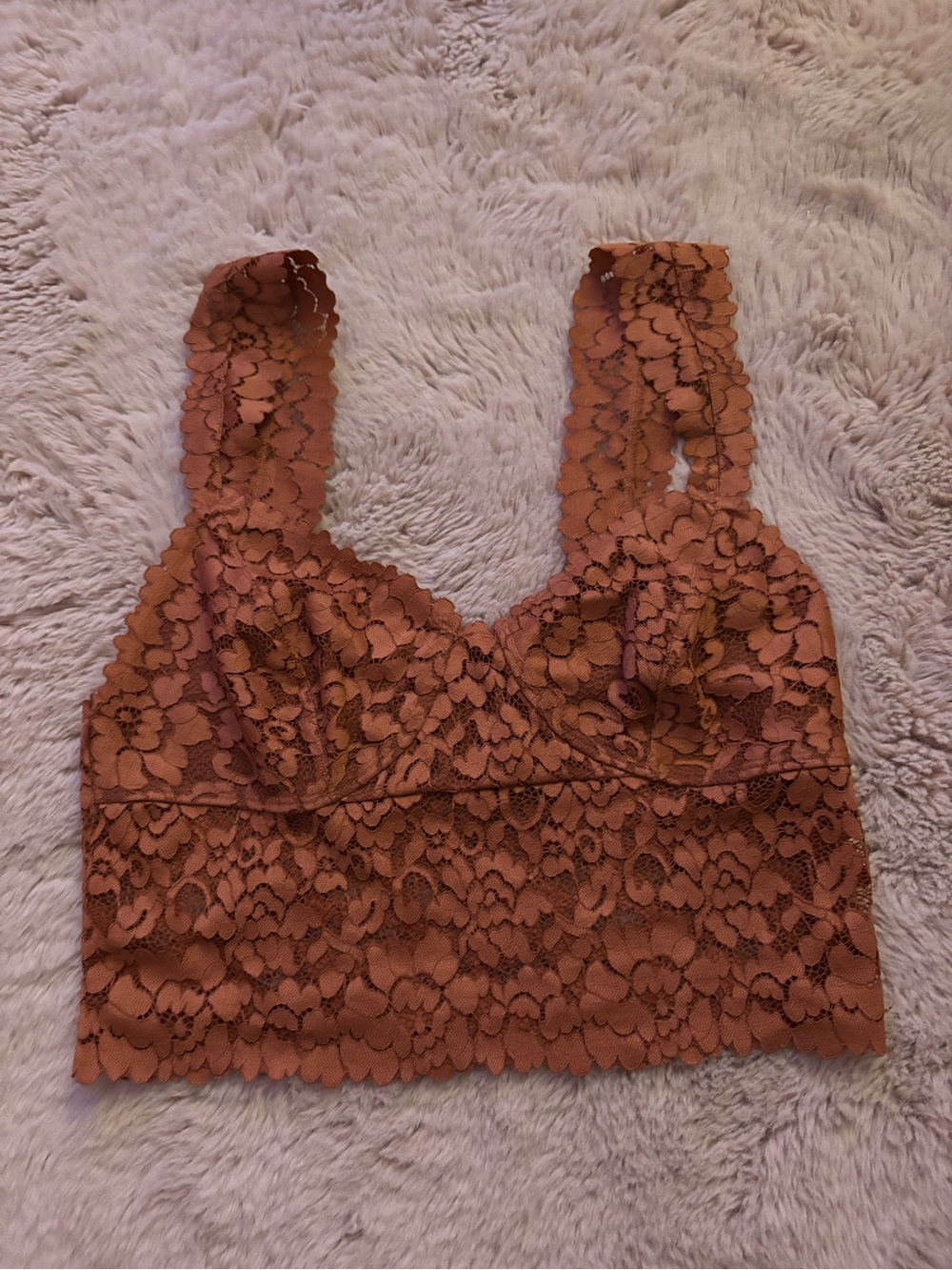 Free people- Lace Bralette in Rust